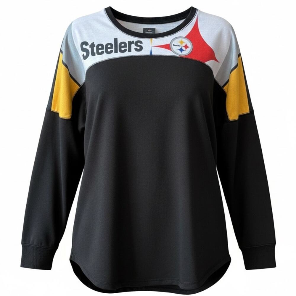 Women's Large NFL Apparel Pittsburgh Steelers Team Long-Sleeve Shirt